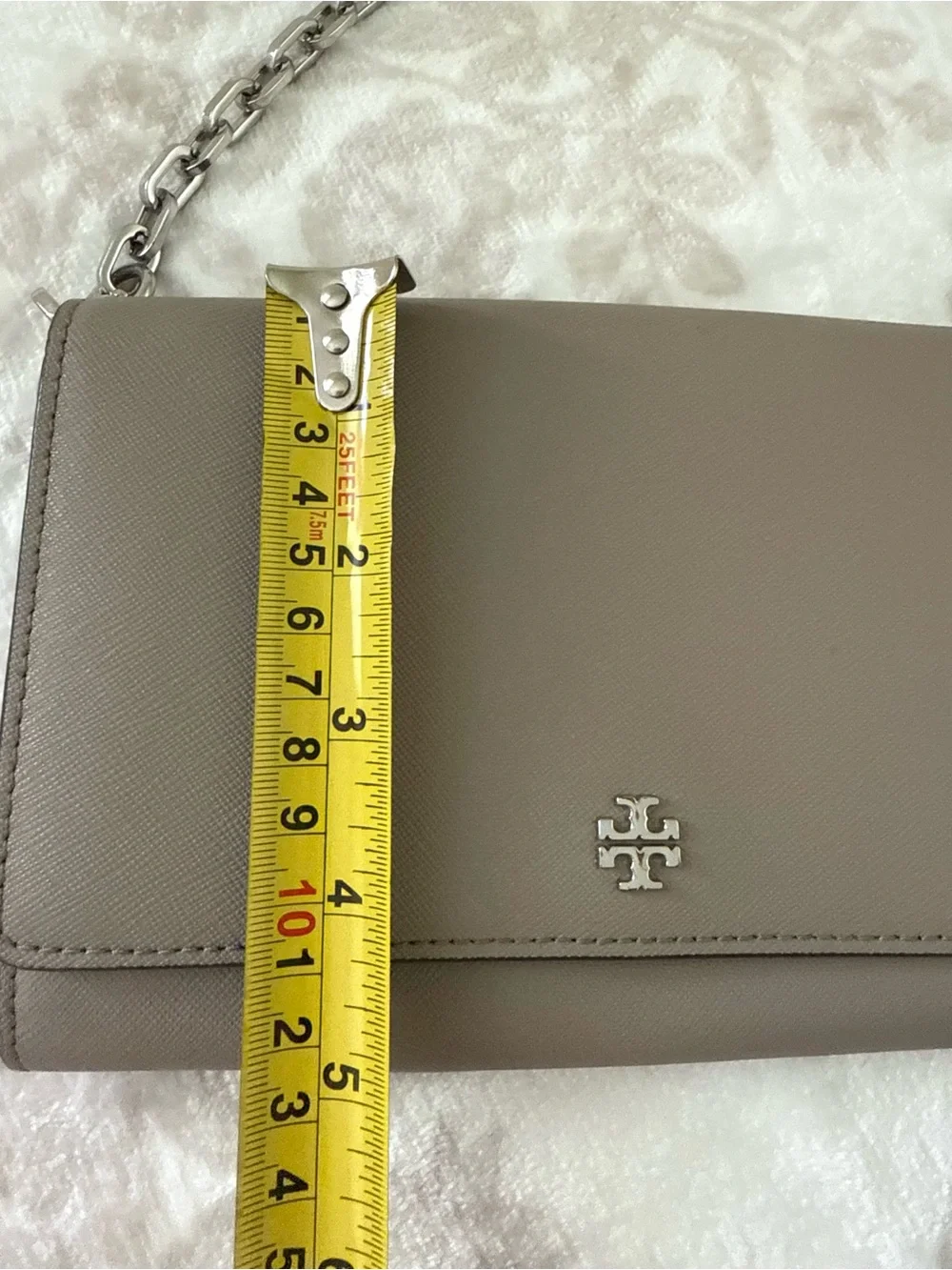 Tory Burch Robinson Leather Chain Crossbody Bag Clutch Shoulder Bag